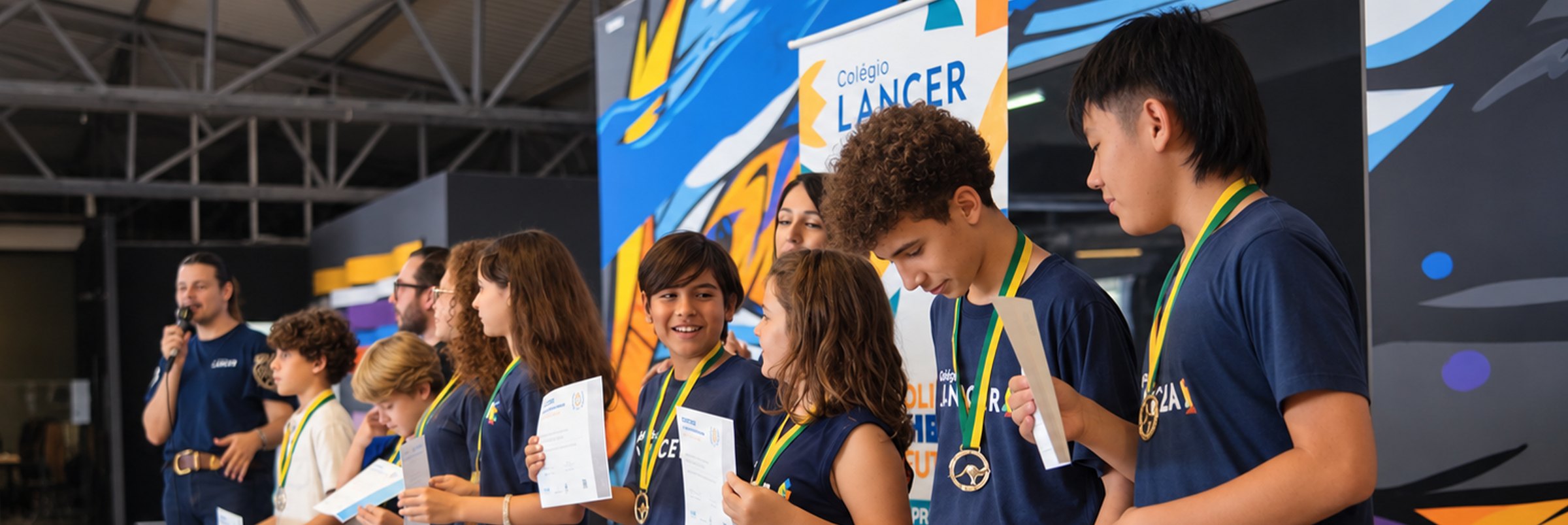 Entrega das medalhas aos alunos do Lancer
